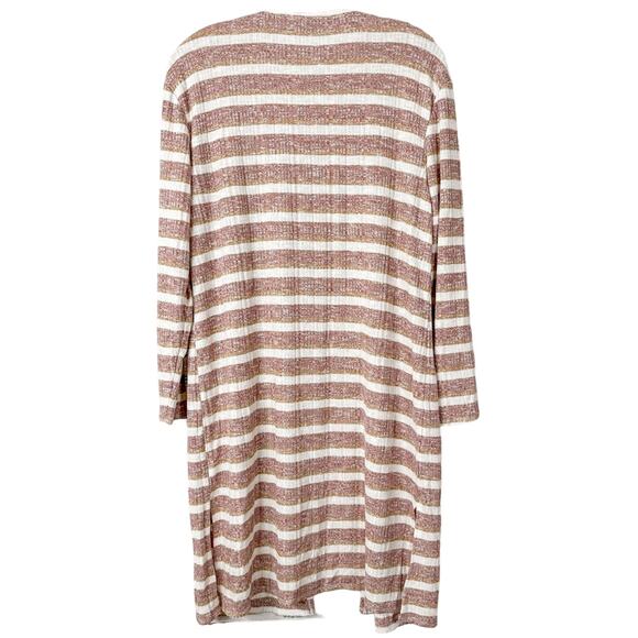 NEW Nine West Women’s Marled Striped Rib Knit Duster Cardigan Sweater Small - Picture 4 of 12